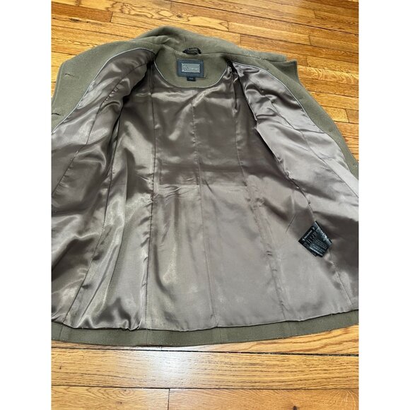 Mackage Womens Peacoat Size Medium Brown Button Down Wool Cashmere Lined Coat - Picture 5 of 15